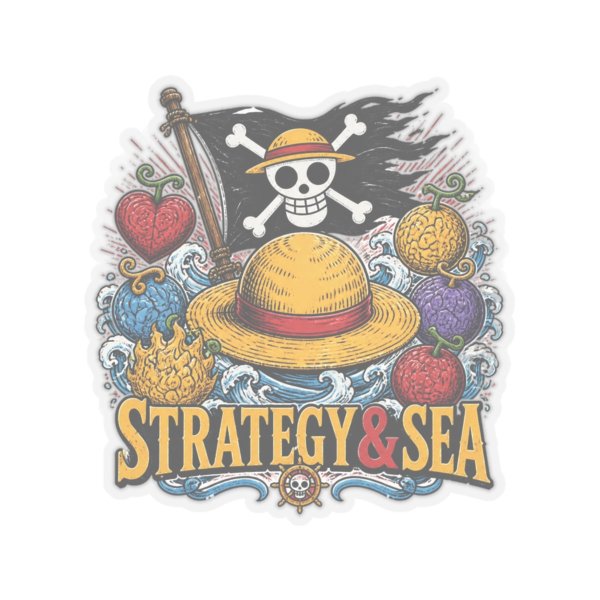 One Piece "STRATEGY & SEA" Sticker