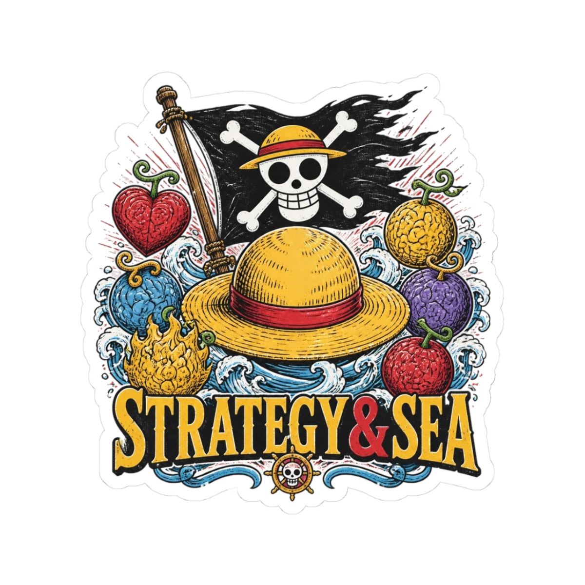 One Piece "STRATEGY & SEA" Sticker