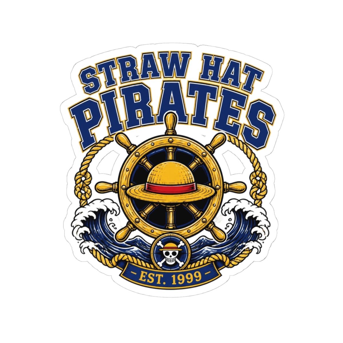 One Piece "STRAW HAT PIRATES" Sticker - alternate angle 2, merchandise