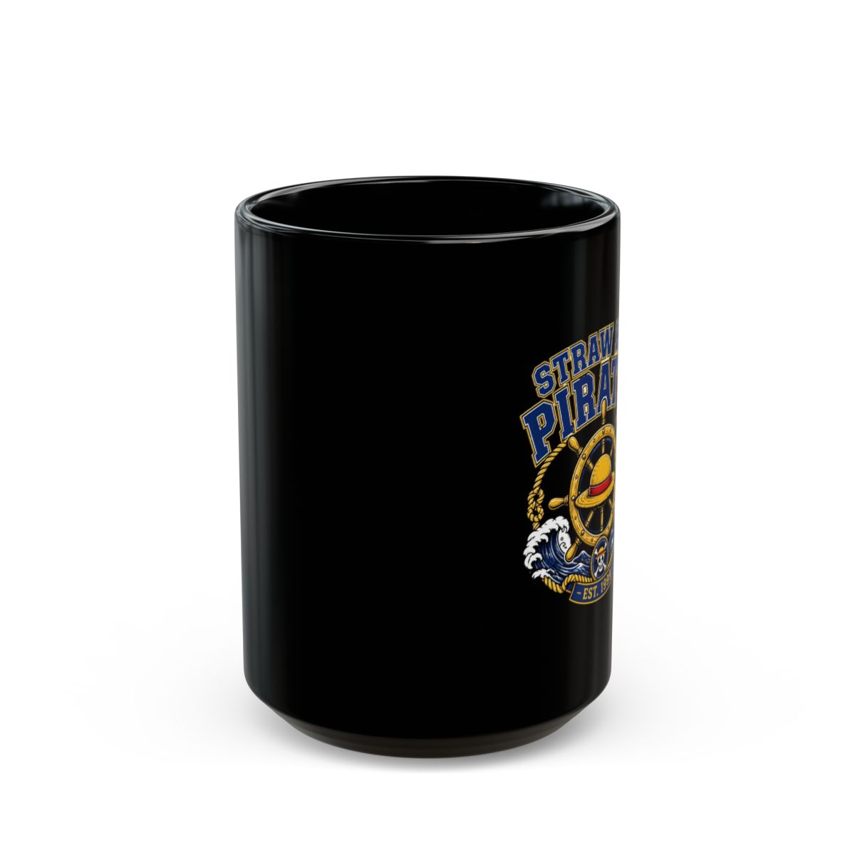 One Piece "STRAW HAT PIRATES" Black Mug - alternate angle 2, merchandise