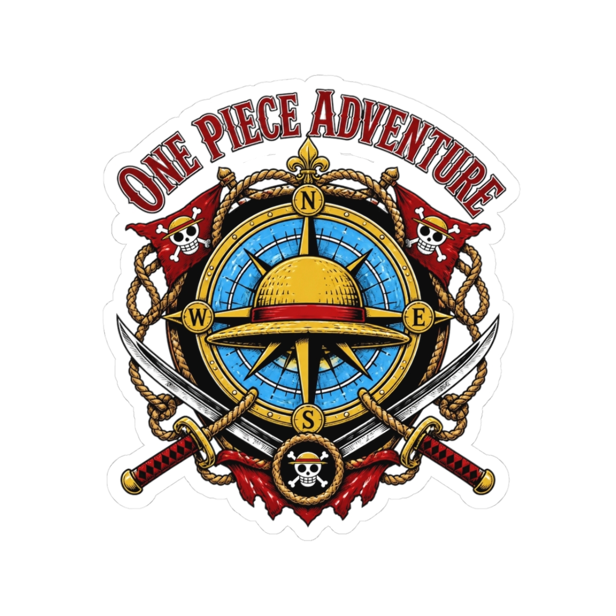 One Piece "One Piece Adventure" Sticker - alternate angle 1, merchandise