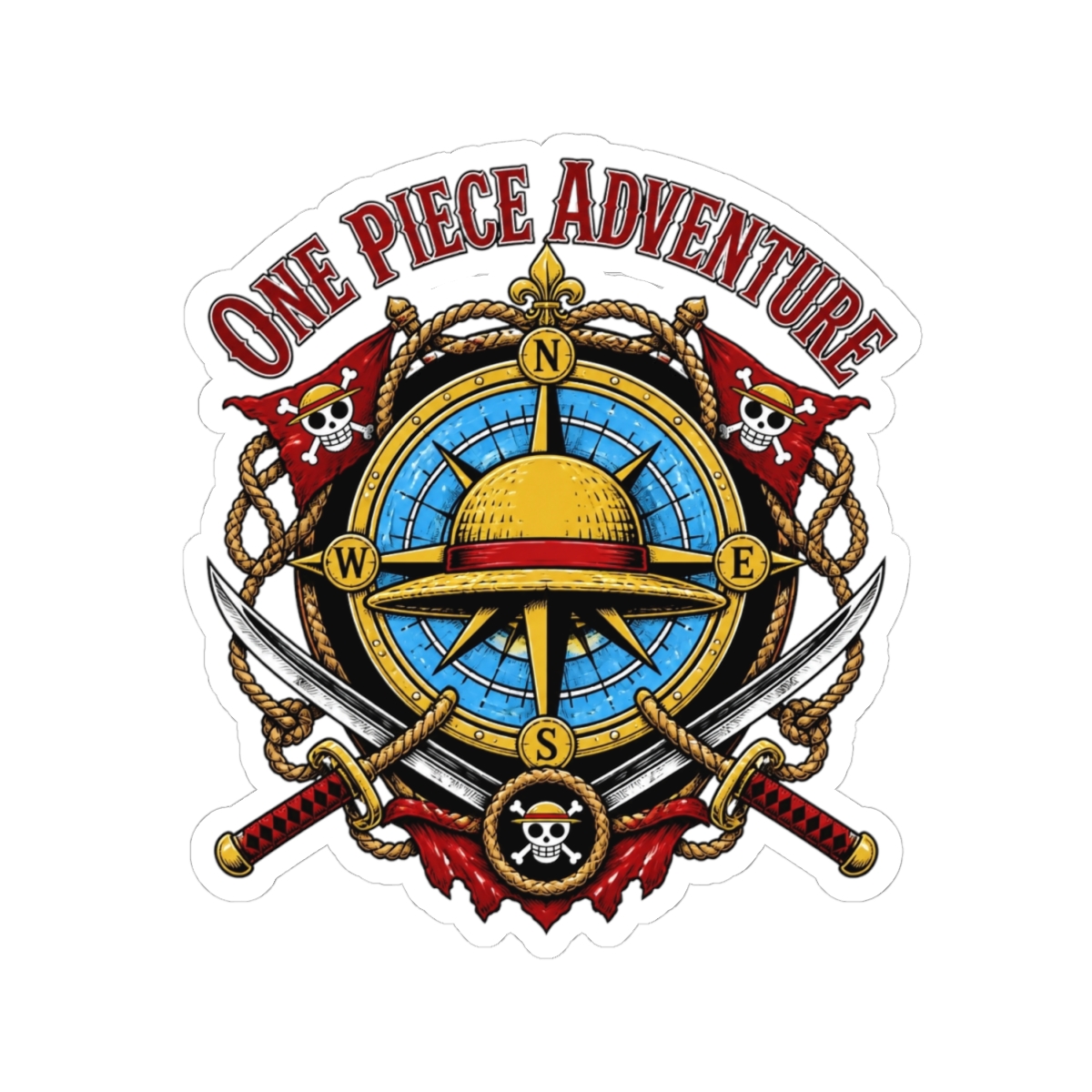 One Piece "One Piece Adventure" Sticker - alternate angle 2, merchandise