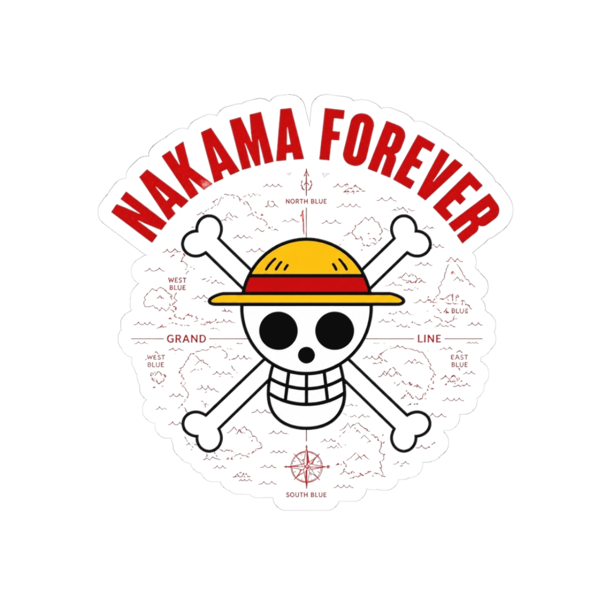 One Piece "Nakama Forever" Sticker - alternate angle 1, merchandise