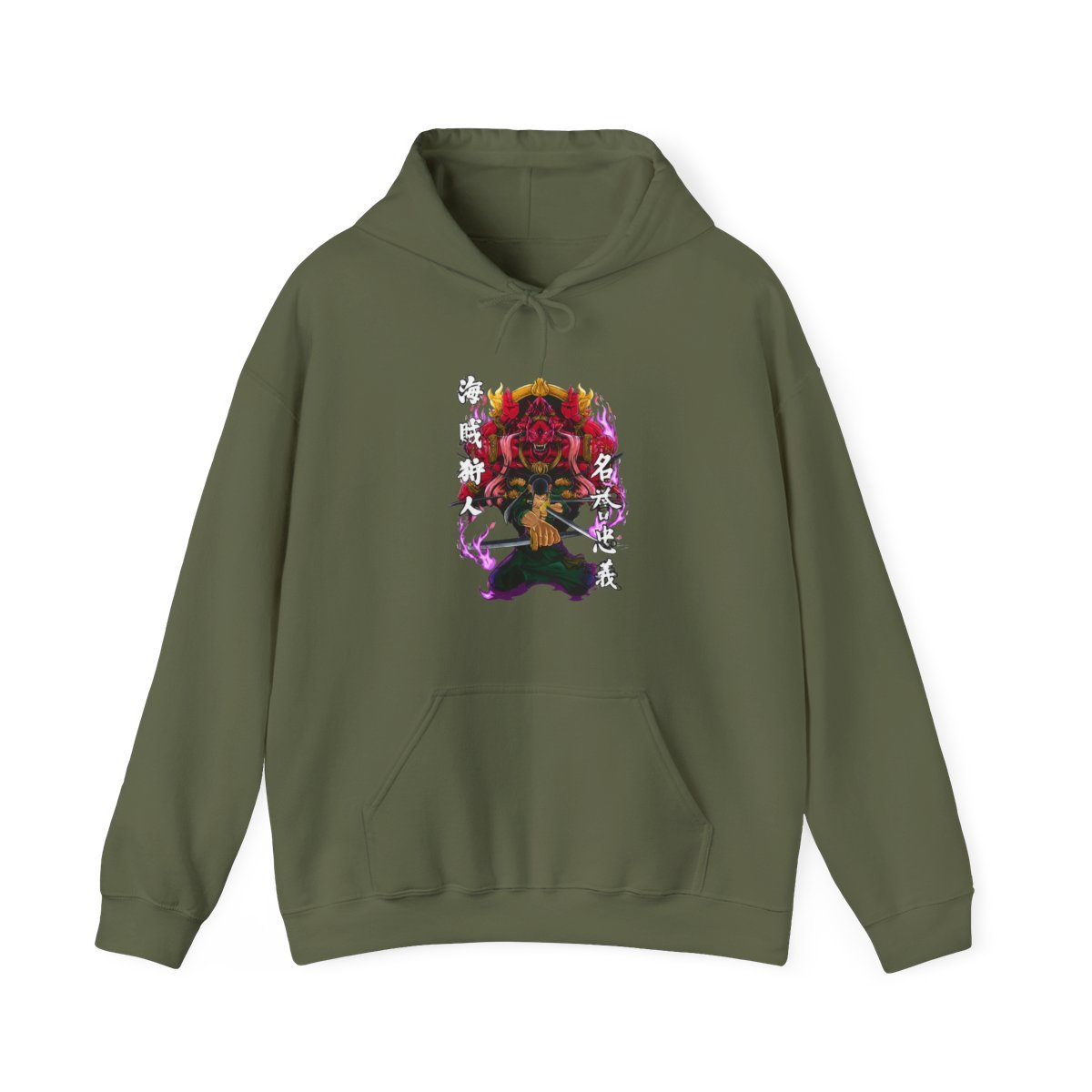 Roronoa Zoro Asura One Piece Straw Hat Pirates Hoodie - alternate angle 2, merchandise