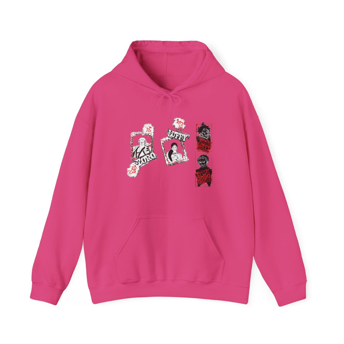 One Piece - Luffy and Zoro Fleece Hoodie - Crunchyroll Exclusive - alternate angle 3, merchandise