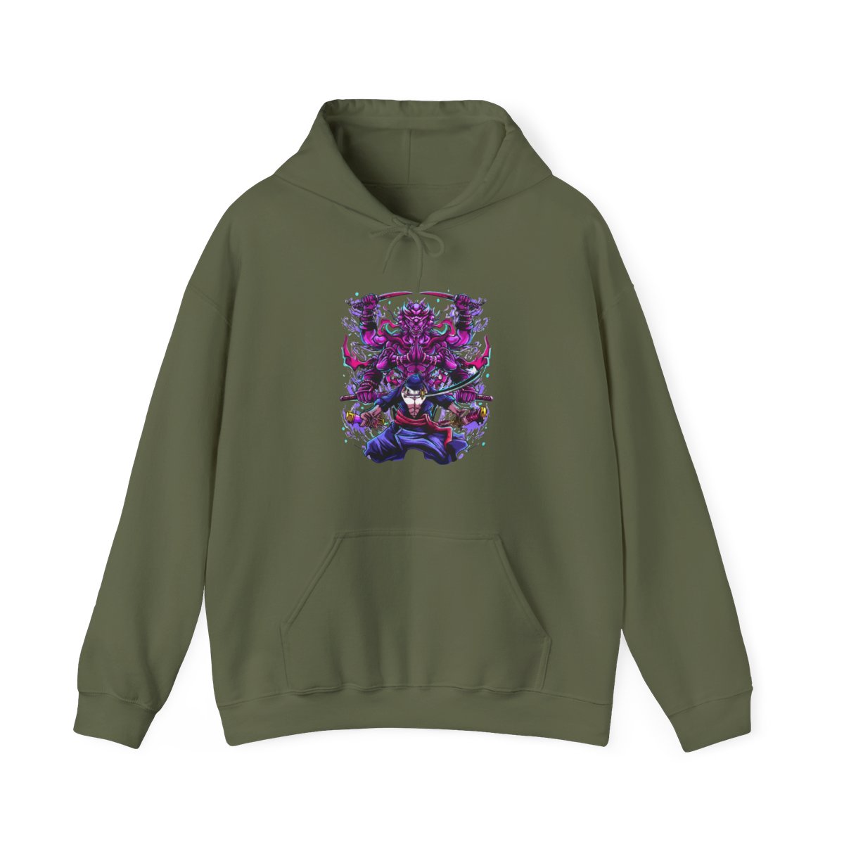 Roronoa Zoro Asura Nine-Sword One Piece Anime Hoodie - alternate angle 2, merchandise