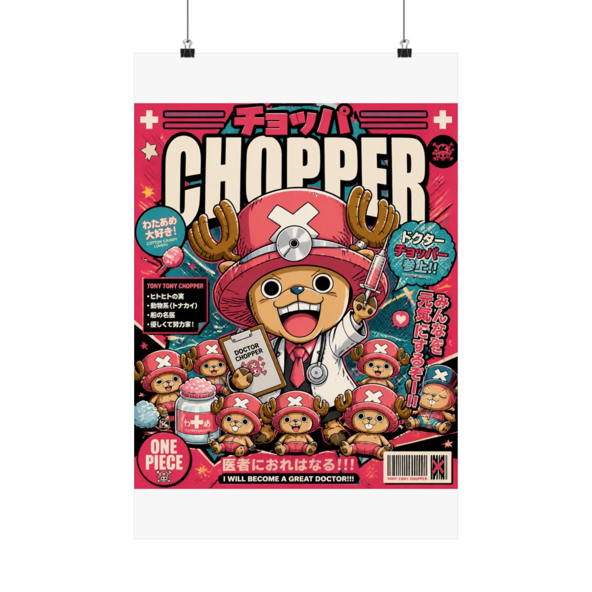 Chopper Hoodie One Piece Doctor Retro Pirate Hoodies - Official Posters & Wall Art merchandise