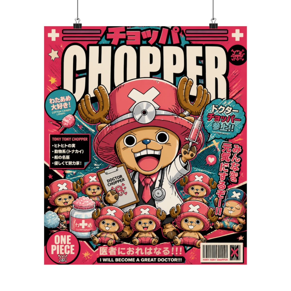 Chopper Hoodie One Piece Doctor Retro Pirate Hoodies - alternate angle 1, merchandise
