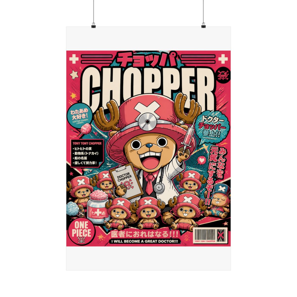 Chopper Hoodie One Piece Doctor Retro Pirate Hoodies - alternate angle 3, merchandise