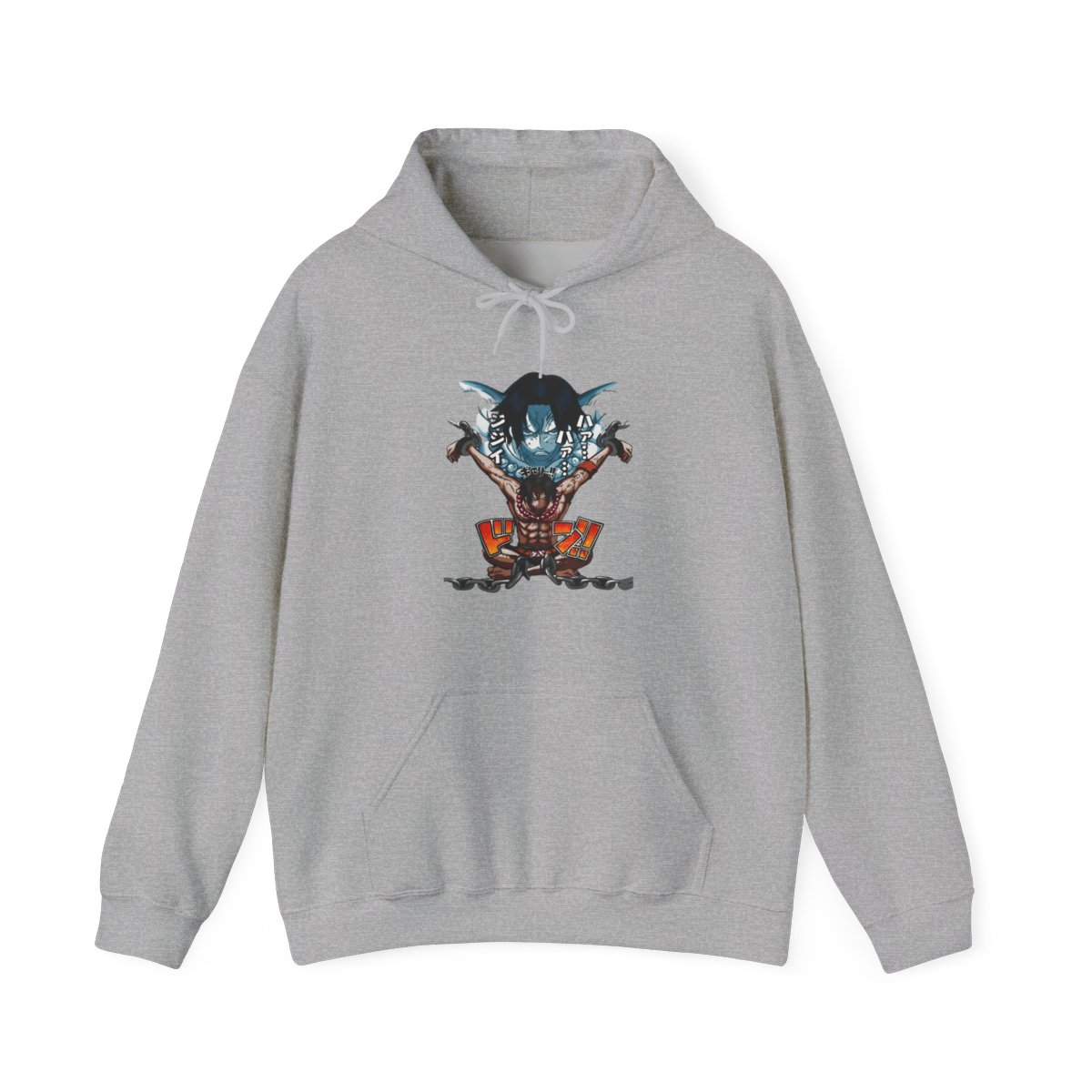 Portgas Ace Chains Hoodie One Piece Prison Cell Flames