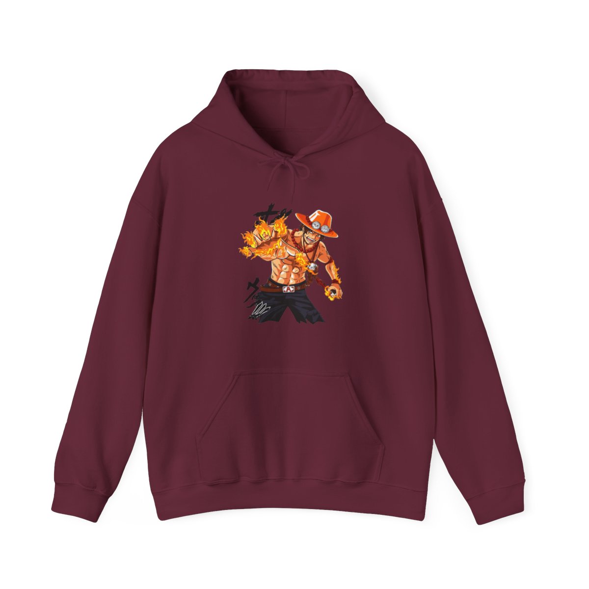 Portgas Ace Blaze Hoodie One Piece Ember Aura Flames - alternate angle 5, merchandise